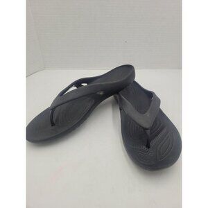 Crocs  Kadee II Flip Womens Sz 9 Black Toe Post Lightweight Flip Flop Sandals